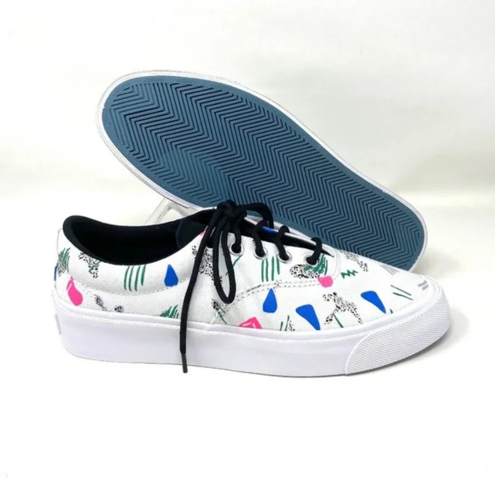 💖MEGA SALE💖Converse Men's SKID GRIP CVO OX White Print Canvas Low Top 170724